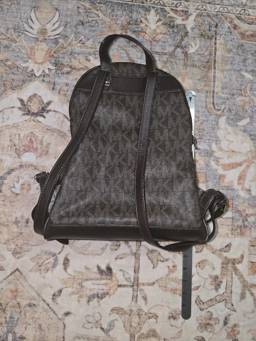 Michael Kors Rhea Signature Shearling-Trim Backpack